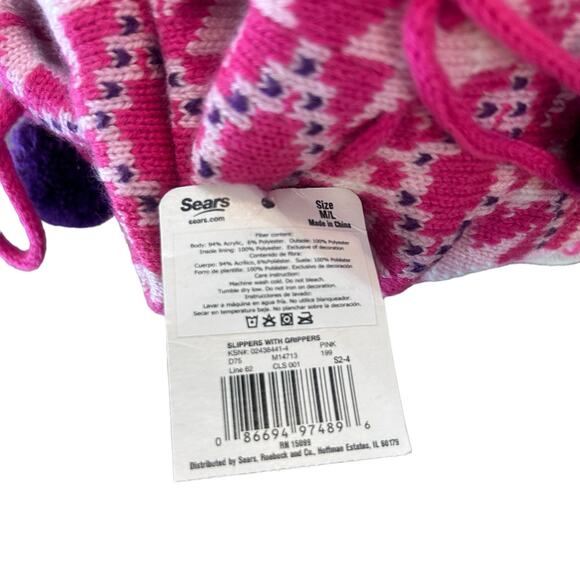 Joe Boxer Slippers Womens‎ Size M/L 9.5 / 10 Knit Snowflake Ankle Length NWT - Picture 9 of 9